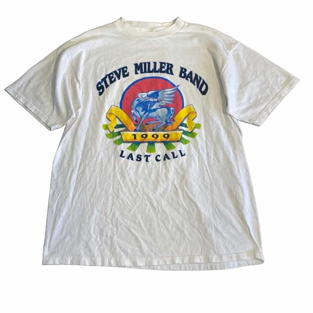 Tultex Steve Miller Band 1999 Last Call Tour T-Shirt Size X-Large White